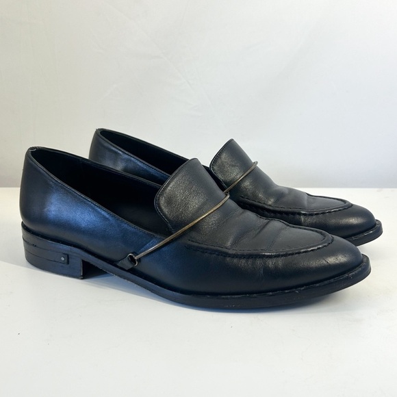 Freda Salvador Shoes - Freda Salvador Midnight Leather Loafers